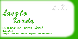 laszlo korda business card